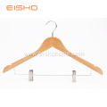 Wooden Suit Hangers With Clips EWH0051-P66